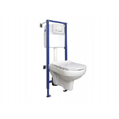 SET Унитаз подвесной с инсталляцией Cersanit City New Clean On+Link Pro